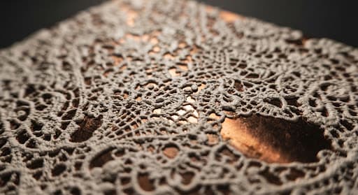 Oxidation — lace-like paste on copper base